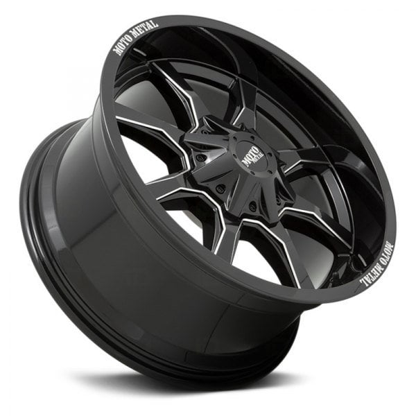 Moto Metal MO970 Gloss Black Milled Spokes - PowerHouse Wheels & Tires